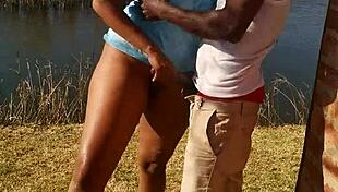 Lilpuddingbowls Shows Tits And Ass With Monster Cock Outdoors.