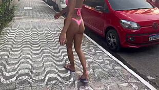 Skinny Crossdresser Goes To Stranger's Apartment From Beach For Fucking