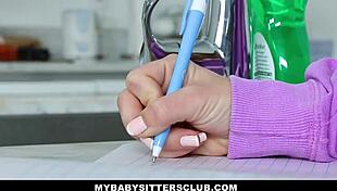 damn, adorable babysitter lily ford bangs hot boss hard!