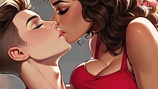 Big Ass Stepmom Bimbo Milf in Hentai 3D. She Seduces Virgin Stepson for First Animated Encounter.