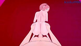 Hinata uzumaki and sakura uchiha engage in intense pov sex in boruto hentai