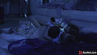 teen babe rimming and ass fucking her petite lesbian friends