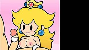 paper peach gets handjob in this fun animation by peachypop34