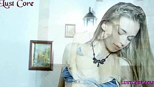 playful angel in blue velvet, brunette teen solo babe