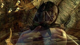 Serana The Vampire Rides Cock On Top In Skyrim Hentai Parody