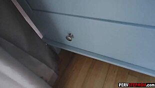 blonde milf stepmom catches horny stepson masturbating