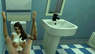 Stepmother Faces Unexpected Release on Her Face in 3D Cartoon Animation