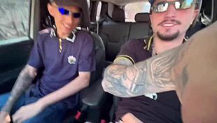 the young brazilian novice offered his ass to the favela uber driver in a bisexual encounter