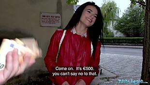 Public nylons ripped, pussy fucked hard outdoors in doggystyle