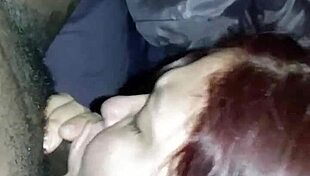 Fat Latina BBW deep throats big wet black cock intensely