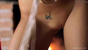 A gorgeous skinny indian teen performs an erotic dance before finger-fucking.