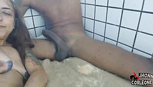 princess swallows creampie from big black cock