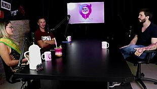 ARTHUR AILY in SHEER RED overcomes FEAR, records GAY PORN with BLONDE TEEN