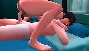 sims 4 couple fucks passionately