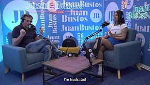 Oiled Latina Kataleya Ross Rides Vibrator Machine to Cum on Juan Bustos Podcast