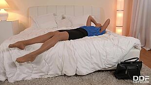 Glamorous bombshell Christen Courtney receives hardcore double penetration balls deep.