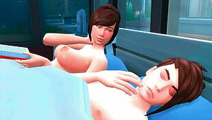 sims 4 couple fucks passionately