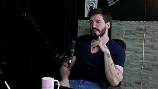 ARTHUR AILY in SHEER RED overcomes FEAR, records GAY PORN with BLONDE TEEN