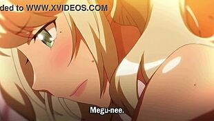 Ecchi big sister squeezes in hentai style