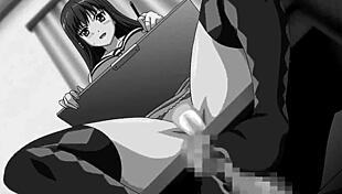 Watch this anime footjob scene unfold