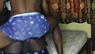 I needed cash, so my African bodyguard fucked me bareback, including anal and blowjob.