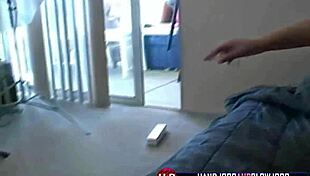 Juliann tugging and teasing my cock in lingerie POV.