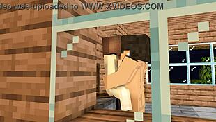 My Crush Invited Me Over After School Minecraft Animation! Doggystyle Bent Over Close Up?