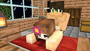 My Crush Invited Me Over After School Minecraft Animation! Doggystyle Bent Over Close Up?