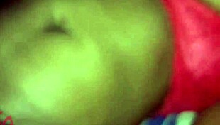 Ebony woman rides a big black cock with her saggy tits bouncing