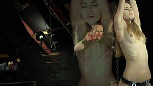 Blonde Small Tits Sub Girl Bent Over Bondage Punishment Fuck!