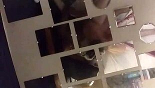 Husband and wife engage in homemade love making.