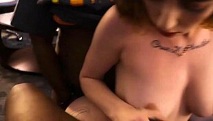 Two Black Guys Roughly Fucking a Skinny White Slut in Double Penetration POV