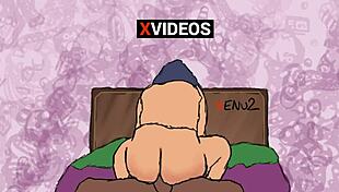Big dick animated in porn video