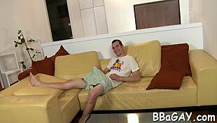 Monster cock sucking by hunk in gay porn