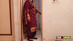 punjabi bhabhi craves bihari's dick in her pussy while he pisses in bathroom