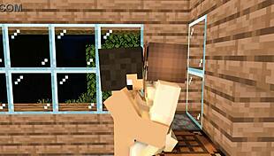 My Crush Invited Me Over After School Minecraft Animation! Doggystyle Bent Over Close Up?