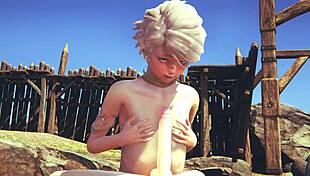 Yaoi Femboy Jin Sucks Big Dick And Gets Anal Creampie!