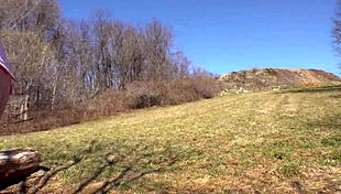 white ASS fat - extended slow motion jiggle outdoors