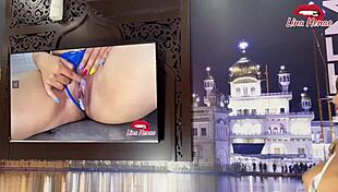 I watch my porn video where I suck cock and get cum on face, getting horny for a JOI.