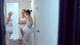 3 Teen 18+ Ballerinas Share 1 Massive Cock in Wild Group!