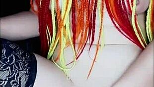 with a lover via video call