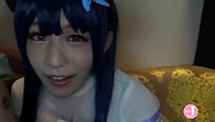 cum with me japanese idol cosplayer gets creampied in doggystyle intro 😏🍆