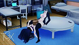 Anime gaming with nobara and maki