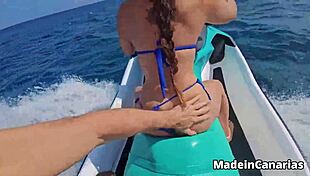 Jet ski ride traded for intense anal fuck and squirting