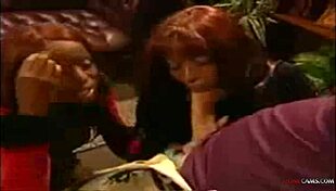 Mocha and chocolade engage in office threesome