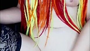 with a lover via video call