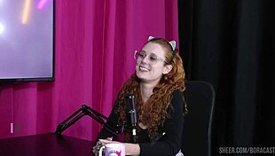 The redhead beauty enjoys oral pleasure, getting aroused while discussing her return to adult content