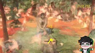 Lumberjack Strips Clothes in Woods Logjam, Bareback Striptease on Christmas Outdoor Nature Scene