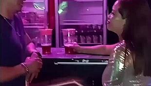 Horny college girl fucked in men's bathroom