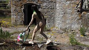just saw this nude photo shoot happening at an abandoned military base